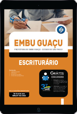 Apostila Prefeitura de Embu Guaçu - SP em PDF - Escriturário - Imagem 1