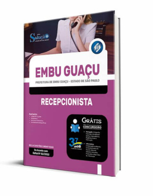 Apostila Prefeitura de Embu Guaçu - SP - Recepcionista - Imagem 2