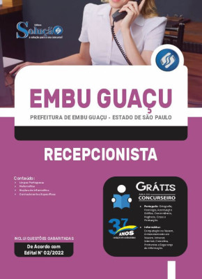 Apostila Prefeitura de Embu Guaçu - SP - Recepcionista - Imagem 3