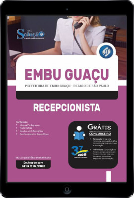 Apostila Prefeitura de Embu Guaçu - SP em PDF - Recepcionista - Imagem 1