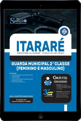 Apostila Prefeitura de Itararé - SP em PDF - Guarda Municipal 2ª Classe (Feminino e Masculino) - Imagem 1