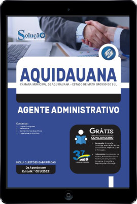 Apostila Câmara de Aquidauana - MS em PDF - Agente Administrativo - Imagem 1