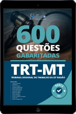 Caderno de Questões TRT-MT em PDF - 600 Questões Gabaritadas - Imagem 1