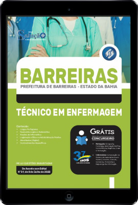 Apostila Prefeitura de Barreiras - BA em PDF - Técnico em Enfermagem - Imagem 1