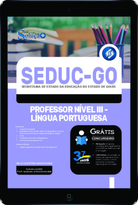 Apostila SEDUC-GO em PDF - Professor Nível III - Língua Portuguesa - Imagem 1