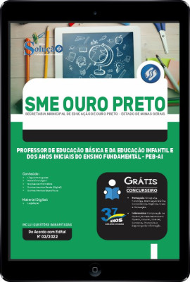 Apostila SME Ouro Preto - MG em PDF - Professor de Educação Básica e da Educação Infantil e dos Anos Iniciais do Ensino Fundamental - PEB-AI - Imagem 1