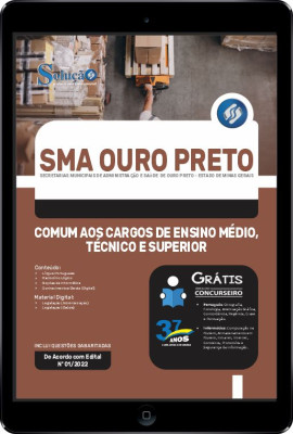 Apostila SMA Ouro Preto - MG em PDF - Comum aos Cargos de Ensino Médio, Técnico e Superior - Imagem 1