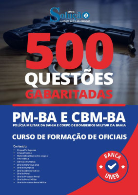 Caderno de Questões PM-BA e CBM-BA - Curso de Formação de Oficiais - 500 Questões Gabaritadas - Imagem 2