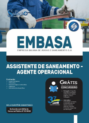 Apostila EMBASA - Assistente de Saneamento - Agente Operacional - Imagem 3