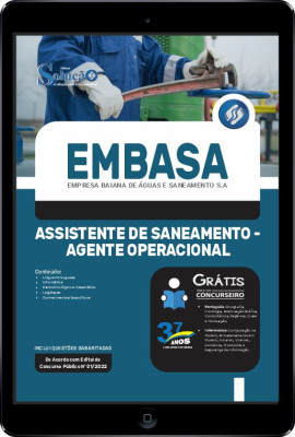 Apostila EMBASA em PDF - Assistente de Saneamento - Agente Operacional - Imagem 1