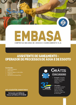 Apostila EMBASA - Assistente de Saneamento - Operador de Processos de Água e de Esgoto - Imagem 3