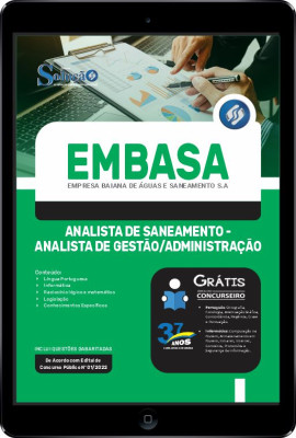 Apostila EMBASA em PDF - Analista de Saneamento - Analista de Gestão/Administração - Imagem 1