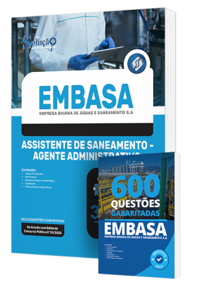 Combo Impresso EMBASA - Assistente de Saneamento - Agente Administrativo - Imagem 1