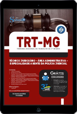 Apostila TRT-MG em PDF - Técnico judiciário – Área Administrativa – Especialidade Agente da Polícia Judicial - Imagem 1