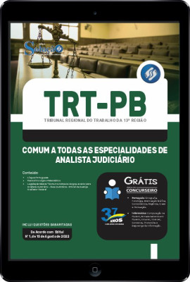 Apostila TRT-PB em PDF - Comum a Todas as Especialidades de Analista Judiciário - Imagem 1