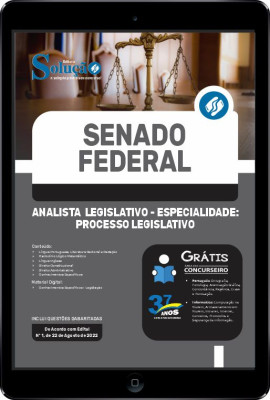 Apostila Senado Federal em PDF - Analista Legislativo - Especialidade: Processo Legislativo - Imagem 1