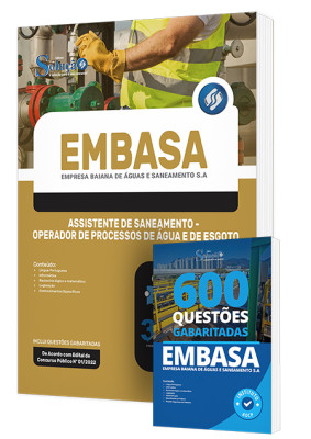 Combo Impresso EMBASA - Assistente de Saneamento - Operador de Processos de Água e de Esgoto - Imagem 1