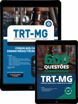 Combo Digital TRT-MG - Comum aos Cargos de Ensino Médio/Técnico e Superior - Imagem 1