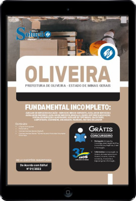 Apostila Prefeitura de Oliveira - MG em PDF - Fundamental Incompleto - Imagem 1