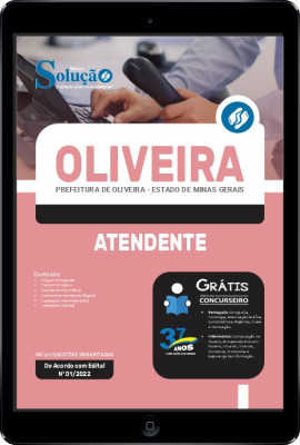 Apostila Prefeitura de Oliveira - MG em PDF - Atendente - Imagem 1