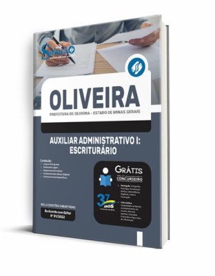 Apostila Prefeitura de Oliveira - MG - Auxiliar Administrativo I: Escriturário - Imagem 2