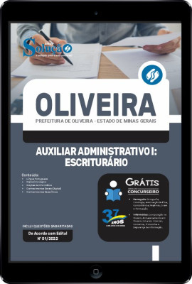 Apostila Prefeitura de Oliveira - MG em PDF - Auxiliar Administrativo I: Escriturário - Imagem 1