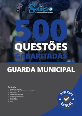 Caderno de Questões Guarda Municipal - 500 Questões Gabaritadas - Imagem 1