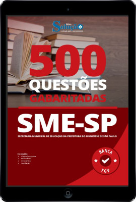 Caderno de Questões SME-SP em PDF - 500 Questões Gabaritadas - Imagem 1