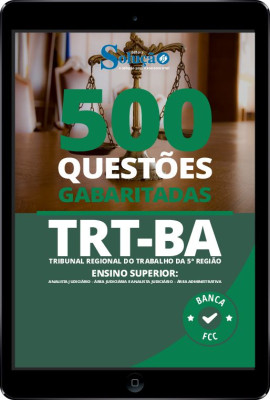 Caderno de Questões TRT-BA (Ensino Superior) em PDF - 500 Questões Gabaritadas - Imagem 1