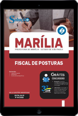 Apostila Prefeitura de Marília - SP em PDF - Fiscal de Posturas - Imagem 1