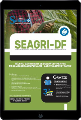 Apostila SEAGRI-DF em PDF - Técnico da Carreira de Desenvolvimento e Fiscalização Agropecuária - Agente Administrativo - Imagem 1