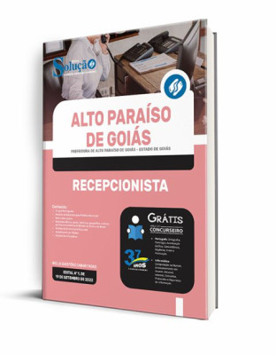 Apostila Prefeitura de Alto Paraíso de Goiás - GO - Recepcionista - Imagem 2