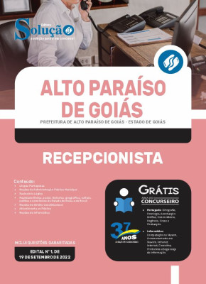 Apostila Prefeitura de Alto Paraíso de Goiás - GO - Recepcionista - Imagem 3