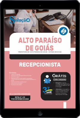 Apostila Prefeitura de Alto Paraíso de Goiás - GO em PDF - Recepcionista - Imagem 1