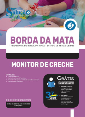 Apostila Prefeitura de Borda da Mata - MG - Monitor de Creche - Imagem 3