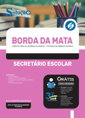 Apostila Prefeitura de Borda da Mata - MG - Secretário Escolar - Imagem 3