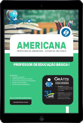 Apostila Prefeitura de Americana - SP em PDF - Professor de Educação Básica I - Ensino Fundamental - Imagem 1