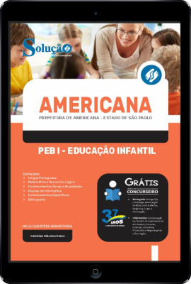 Apostila Prefeitura de Americana - SP em PDF - Professor de Educação Básica I - Educação Infantil - Imagem 1