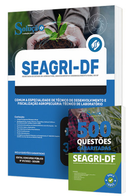 Combo Impresso SEAGRI-DF - Comum a Especialidade de Técnico de Desenvolvimento e Fiscalização Agropecuária: Técnico de Laboratório - Imagem 1