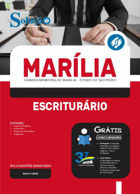 Apostila Câmara de Marília - SP - Escriturário - Imagem 3