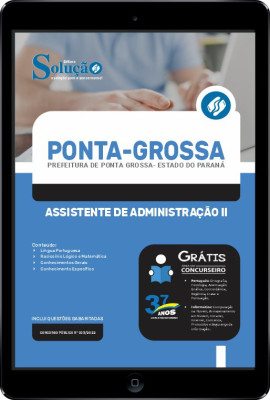 Apostila Prefeitura de Ponta Grossa - PR em PDF - Assistente de Administração II - Imagem 1