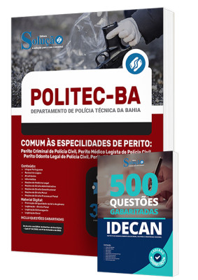 Combo Impresso POLITEC-BA - Comum às Especialidades de Perito + Caderno IDECAN - Imagem 1