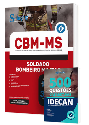 Combo Impresso CBM-MS - Soldado Bombeiro Militar + Caderno IDECAN - Imagem 1