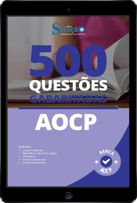 Caderno de Questões AOCP em PDF - 500 Questões Gabaritadas - Imagem 1