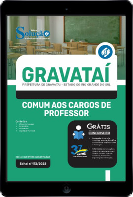 Apostila Prefeitura de Gravataí - RS em PDF - Comum aos Cargos de Professor - Imagem 1