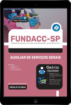 Apostila FUNDACC-SP em PDF - Auxiliar de Serviços Gerais - Imagem 1