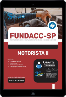 Apostila FUNDACC-SP em PDF - Motorista II - Imagem 1