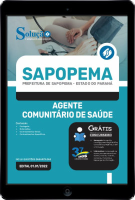 Apostila Prefeitura de Sapopema - PR em PDF - Agente Comunitário de Saúde - Imagem 1