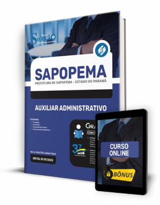 Apostila Prefeitura de Sapopema - PR - Auxiliar Administrativo - Imagem 1