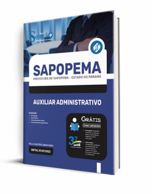 Apostila Prefeitura de Sapopema - PR - Auxiliar Administrativo - Imagem 2